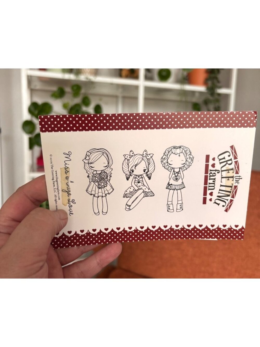 Miss Anya Love Rubber Stamp Set The Greeting Farm 3 Stamps Crafting  Journal